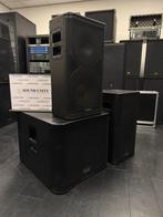 QSC HPR122i / KW181 actieve geluidsset, Zo goed als nieuw, 120 watt of meer, Front, Rear of Stereo speakers, Ophalen