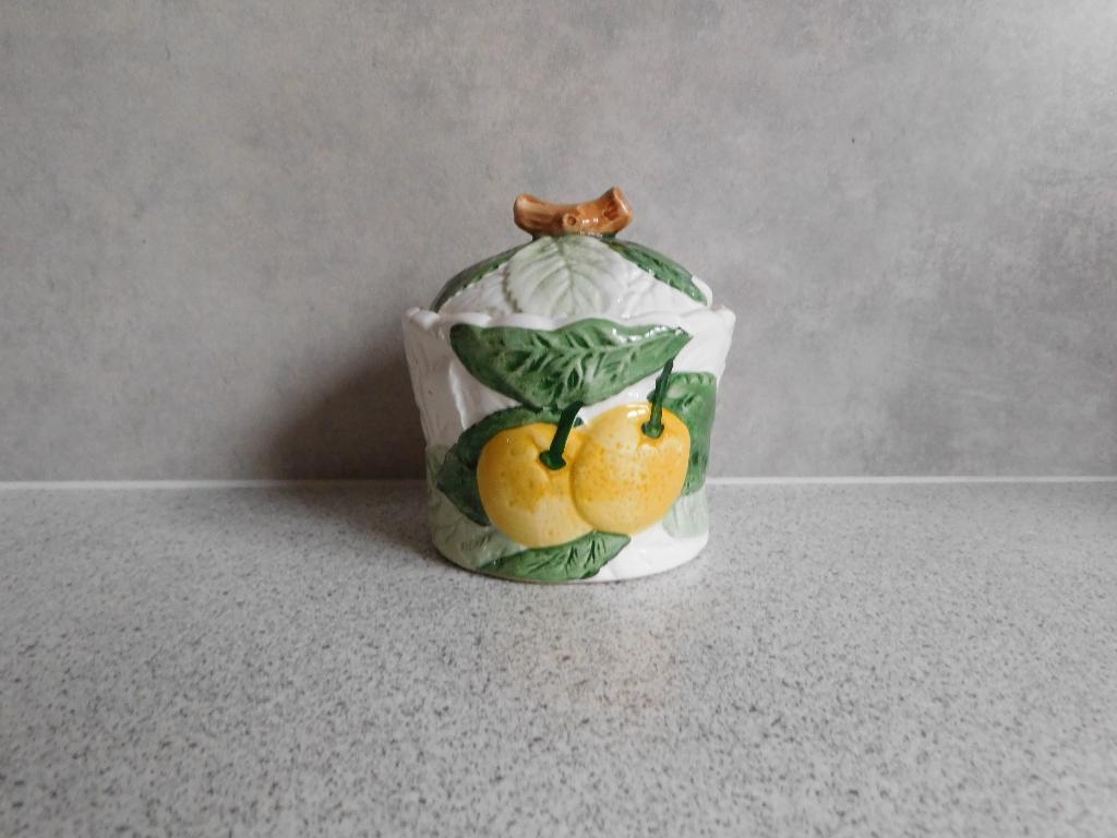 Confiture Pot Citroen Majolica of Barbotine Handmade, Ophalen of Verzenden