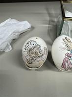 6 antieke handbeschilderde eieren Beatrix Potter Peter Rabbi, Antiek en Kunst, Ophalen of Verzenden