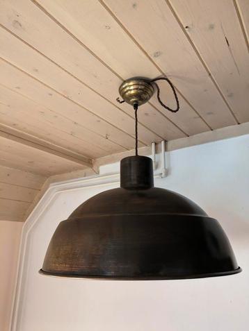 Twee retro industriële hanglampen Ø50 cm & Ø30 cm, ook los! beschikbaar voor biedingen