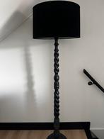 Zwarte vloerlamp met fluwelen kap, Verzenden, Zo goed als nieuw, 150 tot 200 cm
