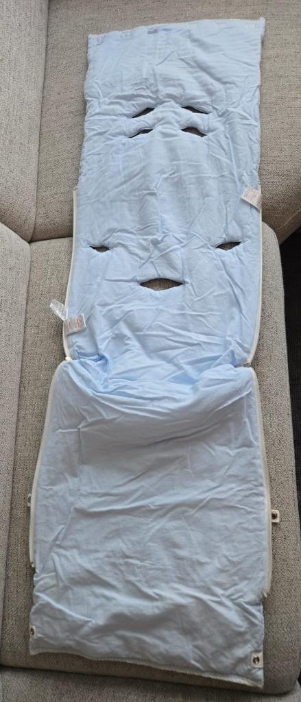 Koeka voetenzak autostoel - blauw wafel/teddy, Kinderen en Baby's, Dekens, Slaapzakjes en Inbakerproducten, Zo goed als nieuw
