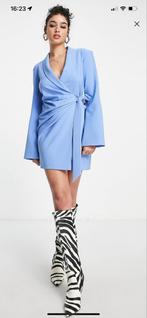 Blauw jurkje met wikkel effect, Kleding | Dames, Blauw, Ophalen of Verzenden, Zo goed als nieuw, Maat 34 (XS) of kleiner