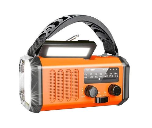 Noodradio - Opwindbaar met Slinger - Zonnepaneel - Powerbank, Audio, Tv en Foto, Radio's, Nieuw, Radio, Ophalen of Verzenden