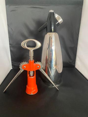 Vintage Bar set kurkentrekker spuitwater sifon sodamaker beschikbaar voor biedingen