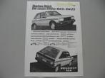 PEU 007, Peugeot 104 s en 104 ZS, advertentie 1980, knipsel, Ophalen of Verzenden, Zo goed als nieuw, Peugeot