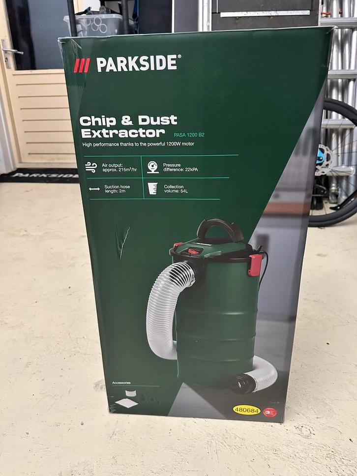 Parkside industriele bouw/zaag stozuiger met filter, nieuw!, Doe-het-zelf en Verbouw, Gereedschap | Slijpmachines, Zo goed als nieuw