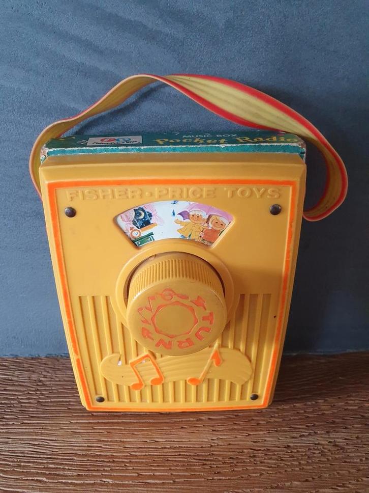 Fisher-Price pocketradio music box jaren 60, Verzamelen, Speelgoed, Zo goed als nieuw, Ophalen of Verzenden