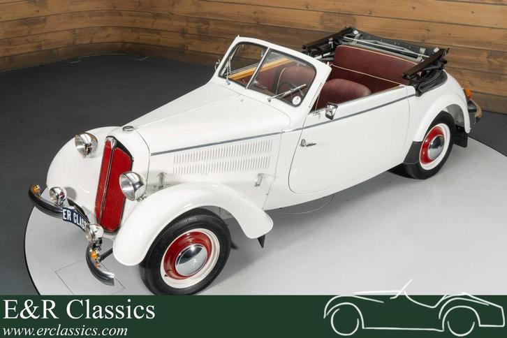 DKW F8 Cabriolet | 1939, Auto's, Oldtimers, Bedrijf, Te koop, Lederen bekleding, Open dak, Overige merken, Benzine, Cabriolet