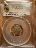 10 cent 1895 ms63 pcgs, Ophalen, Zilver, 10 cent, Koningin Wilhelmina