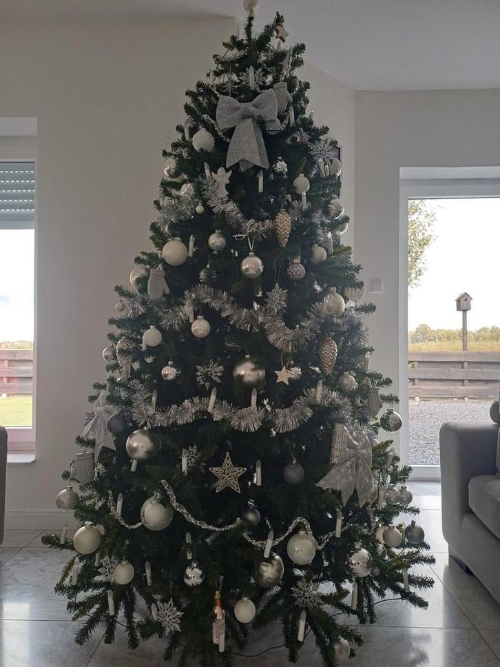 Mooie grote kunst kerstboom met verlichting, Diversen, Kerst, Zo goed als nieuw, Ophalen