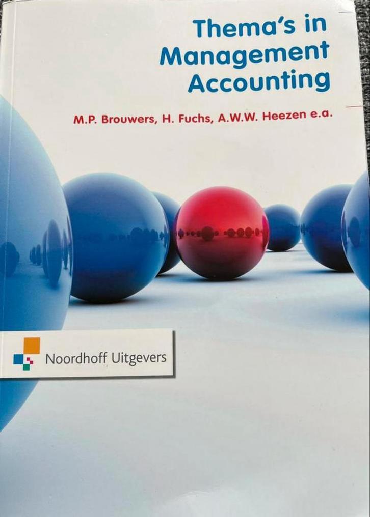 Thema's in Management Accounting - RUG Studieboek, Boeken, Economie, Management en Marketing, Zo goed als nieuw, Ophalen of Verzenden