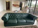 Chesterfield bank - Groen - 3-zits - Gebruikt, Ophalen, Gebruikt, Chesterfield, Driepersoons