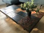 Salontafel met leistenen, diverse tinten 70x140, Ophalen, Overige materialen, Gebruikt, 100 tot 150 cm