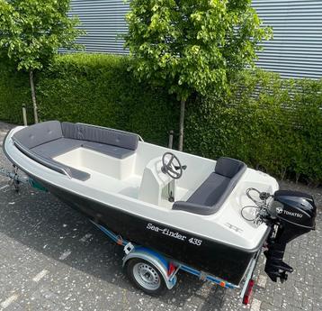 Summer sale Seafinder 435 tohatsu 8pk kussenset zonnedek beschikbaar voor biedingen