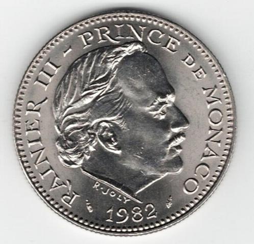 25-1775 Monaco 5 franc 1982, Postzegels en Munten, Munten | Europa | Niet-Euromunten, Losse munt, Overige landen, Verzenden