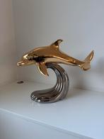 Gouden Dolfijn Beeld 24 karaats goud verguld, Verzamelen, Ophalen of Verzenden, Gebruikt, Dier