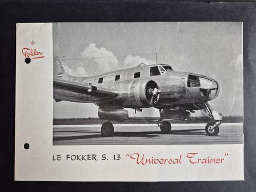 Boekje Le Fokker S.13 “Universal Trainer” (K1136), Verzamelen, Luchtvaart en Vliegtuigspotten, Gebruikt, Boek of Tijdschrift, Ophalen of Verzenden