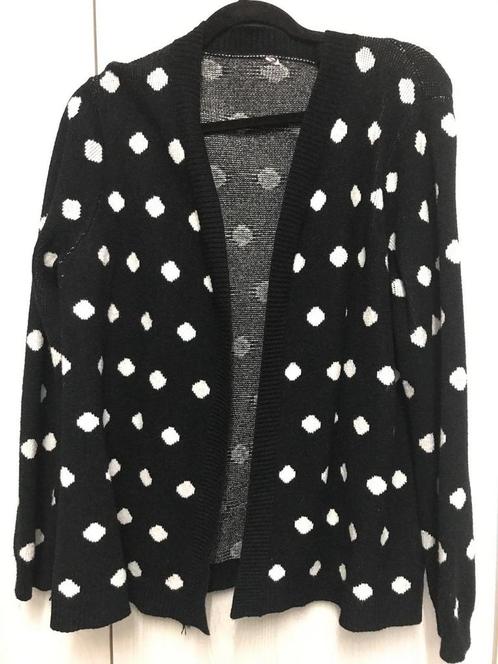 Vest Polkadot Miss Etam * 2e Hands *, Kleding | Dames, Truien en Vesten, Zo goed als nieuw, Maat 42/44 (L), Zwart, Verzenden