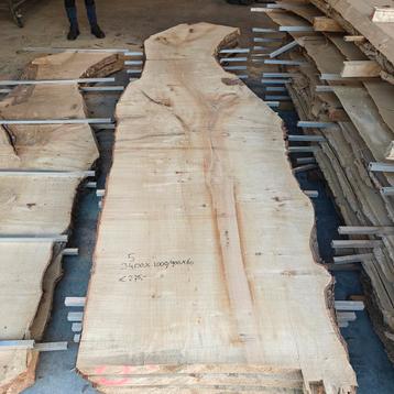 Suikeresdoorn boomstam blad tafel. Gedroogde schaaldelen beschikbaar voor biedingen