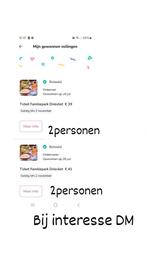 Drievliet tickets, Tickets en Kaartjes, Twee personen, Overige soorten, Pretpark