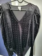 Zwarte H&M Velvet Bodysuit - Maat S, Kleding | Dames, Tops, Ophalen of Verzenden