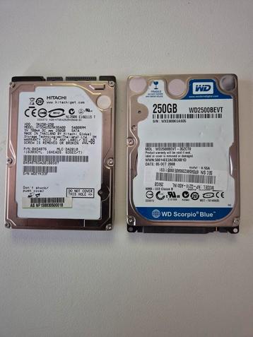 2x HDD: Hitachi & WD 250GB beschikbaar voor biedingen