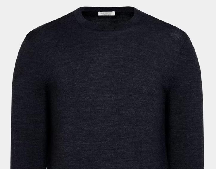 SUITSUPPLY BLAUWE merino wol trui nieuwstaat medium BCBC, Kleding | Heren, Truien en Vesten, Zo goed als nieuw, Maat 56/58 (XL)
