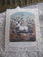 Antiek Frans Religie Prentje met Ajour Rand - Lam op Kruis, Verzenden, Gebruikt, Kaart of Prent, Christendom | Katholiek