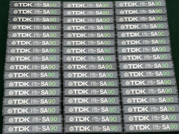 48 goede gelijke TDK SA90 cassettes, vintage, made in Japan beschikbaar voor biedingen