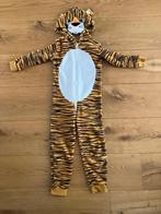 Verkleedpak onesie tijger mt 110-116, Kinderen en Baby's, Carnavalskleding en Verkleedspullen, Verzenden, Gebruikt, 110 t/m 116