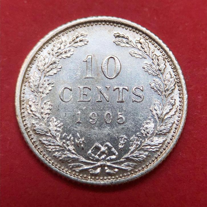 10 cent 1905. Pr., Postzegels en Munten, Munten | Nederland, Losse munt, 10 cent, Koningin Wilhelmina, Zilver, Ophalen of Verzenden