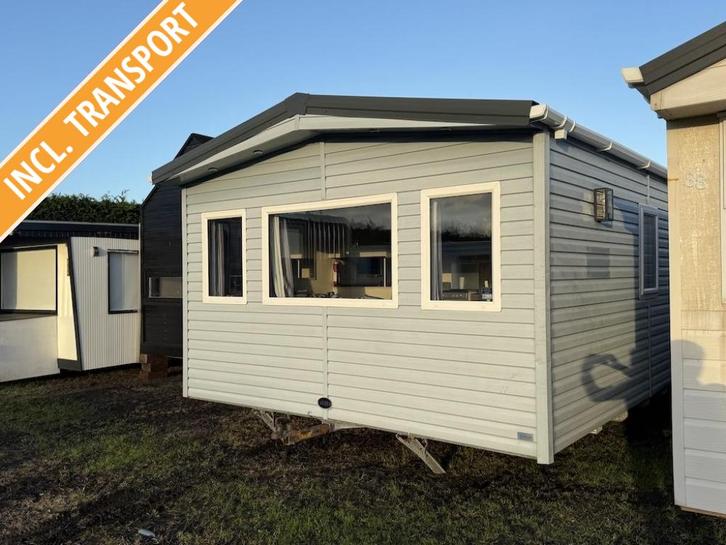 ABI onderhoudsarm winterhard chalet met 3 slk en zgan CV, Caravans en Kamperen, Stacaravans