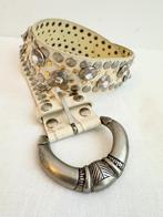 Nanni Milano witte bewerkte riem leer vintage 90 cm, Ophalen of Verzenden, Zo goed als nieuw, Wit, 80 tot 90 cm