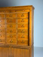 Archiefkast roldeurkast antiek, Ophalen, 100 tot 150 cm, Eikenhout, Zo goed als nieuw