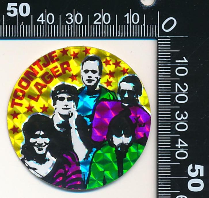 Sticker: Toontje Lager (Glittersticker 1), Verzamelen, Stickers, Zo goed als nieuw, Bedrijf of Vereniging, Ophalen of Verzenden