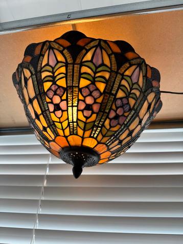 Tiffany Plafondlamp Glas in Lood - Ø41cm beschikbaar voor biedingen