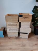 Wijnkistjes, Huis en Inrichting, Woonaccessoires | Kisten, Ophalen, Minder dan 50 cm, Gebruikt, Grenenhout