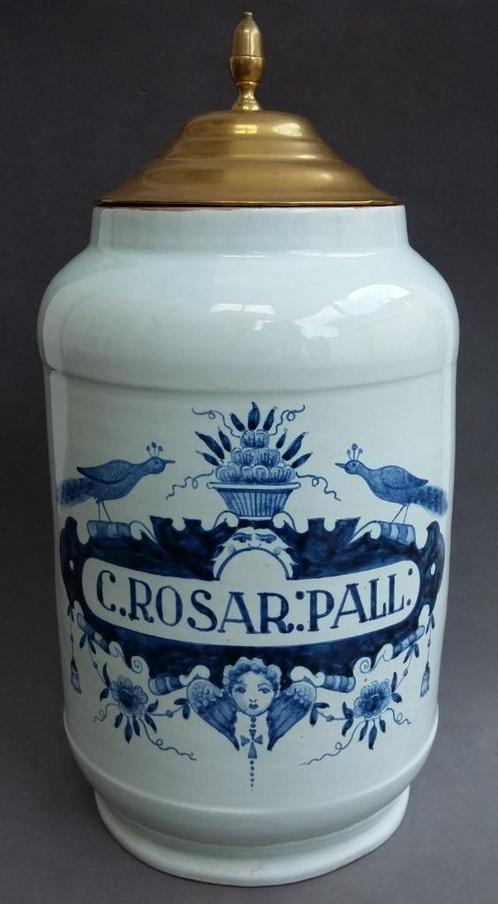 Om 1920 - 1945 ZEER GROTE Apothekers Pot Apotheek Albarello, Antiek en Kunst, Antiek | Keramiek en Aardewerk, Ophalen of Verzenden