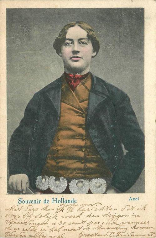 (388-175-003) Axel Souvenir de Hollande, Verzamelen, Ansichtkaarten | Nederland, Zeeland, Verzenden