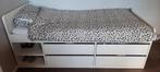 Tienerbed 90x200 met lade's en vakken, Ophalen, 85 tot 100 cm, Zo goed als nieuw, Matras