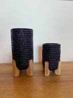 Porseleinen vazen - 2 SET, Huis en Inrichting, Woonaccessoires | Vazen, Ophalen, Blauw, Aardewerk of Porselein, Zo goed als nieuw