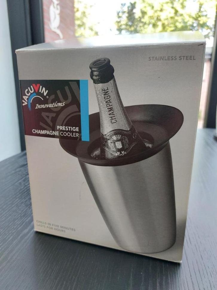 Champagnekoeler, wijnkoeler. RVS, Huis en Inrichting, Woonaccessoires | Wijnrekken, Gebruikt, Minder dan 50 cm, Metaal, Minder dan 5 flessen
