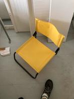 Gele Campingstoel, Huis en Inrichting, Stoelen, Ophalen, Gebruikt, Overige kleuren, Metaal
