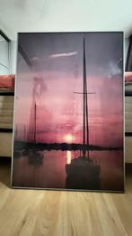 Grote stalen grijze wissellijst met plexiglas, 70x100 cm, Ophalen, Gebruikt