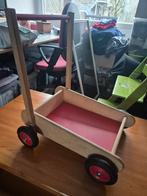 Houten Duwwagen / Loopwagen, Kinderen en Baby's, Speelgoed | Houten speelgoed, Ophalen, Gebruikt, Duw- of Trekspeelgoed