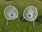 Leuke Acapulco stoeltjes, Huis en Inrichting, Stoelen, Ophalen of Verzenden, Zo goed als nieuw, Wit, Twee