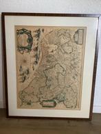 Oude Landkaart Nederland Ingelijst, Antiek en Kunst, Ophalen