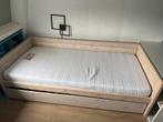 Lifetime Bed 90x200 met Bedlade - White Wash, Huis en Inrichting, Gebruikt, 90 cm, Eenpersoons, Wit