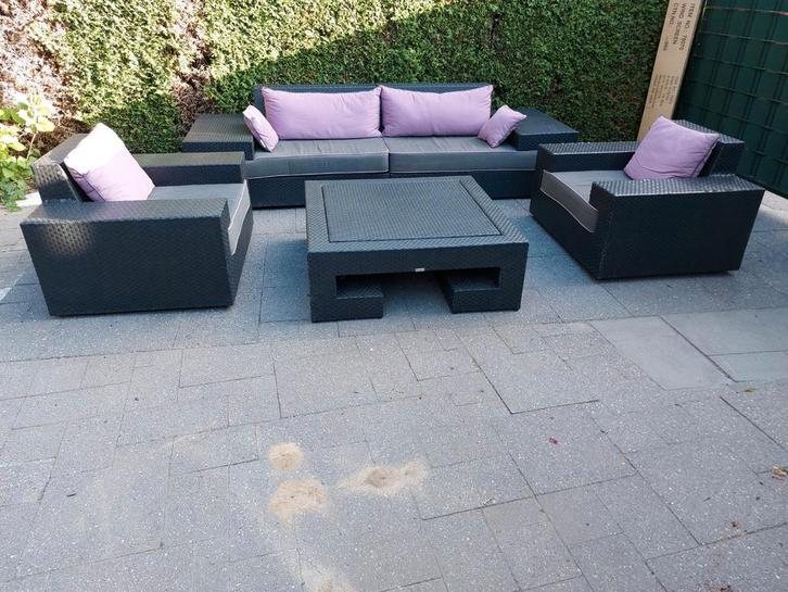 luxe loungeset Inclusief kussens  bezorging mogelijk zie adv, Tuin en Terras, Tuinsets en Loungesets, Loungeset, Wicker, 4 zitplaatsen